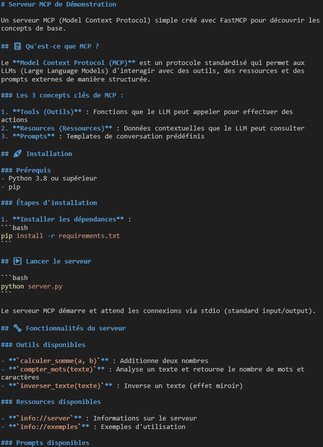 Mettre en place un serveur MCP local