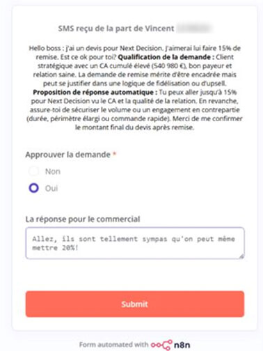 Créer un assistant commercial IA pour converser par SMS grâce à n8n