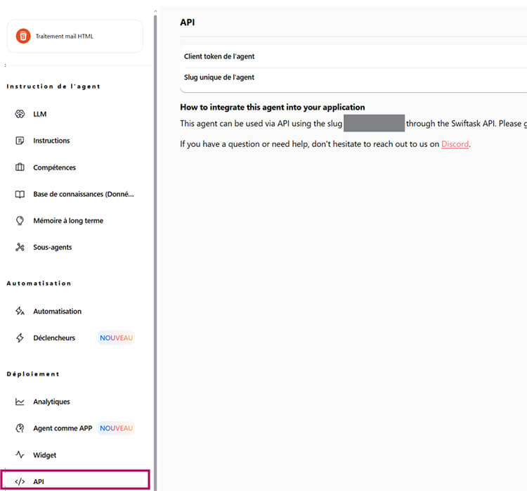 Intégration d’un agent IA Swiftask dans n8n