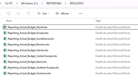 Générer un book de reporting dans Planning Analytics