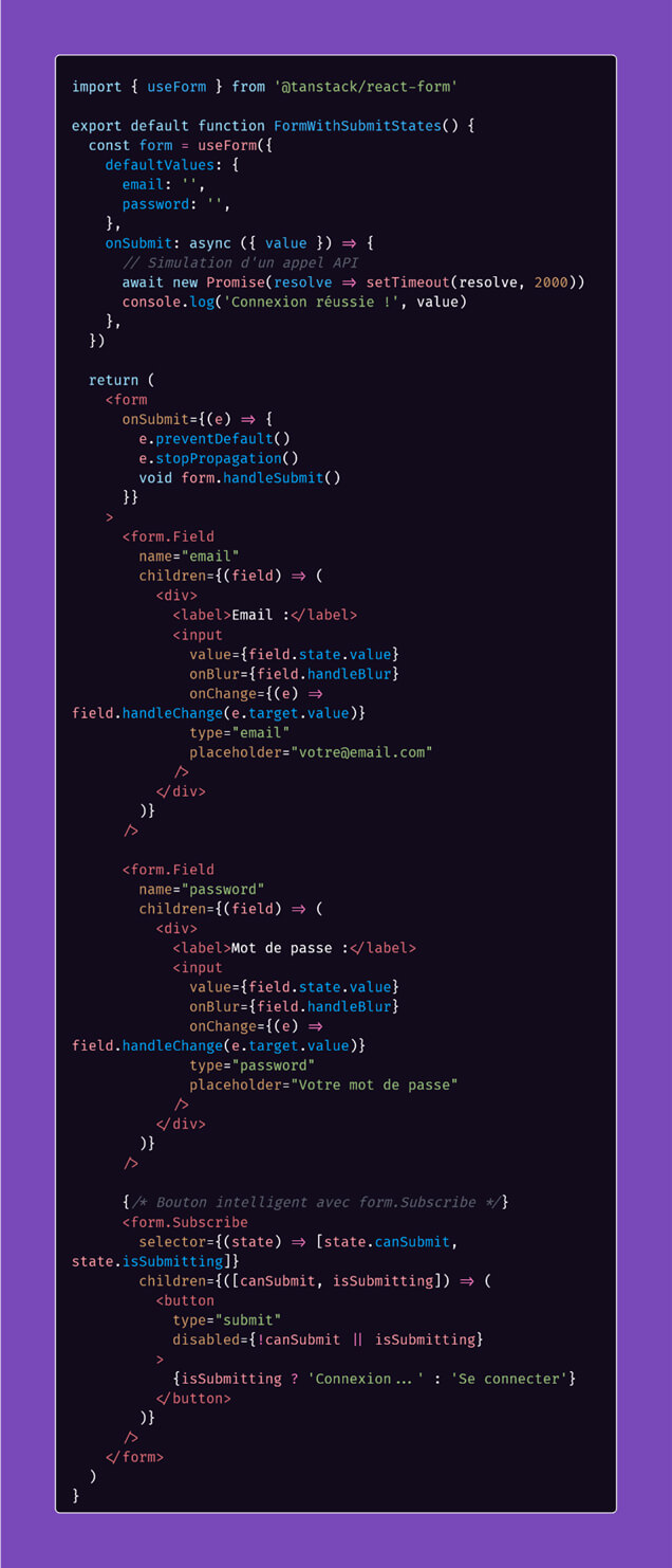 Mettre en place des formulaires avancés avec Tanstack Form