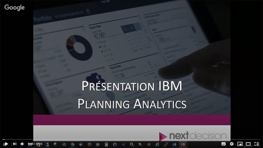 Démonstration des fonctionnalités de IBM Planning Analytics